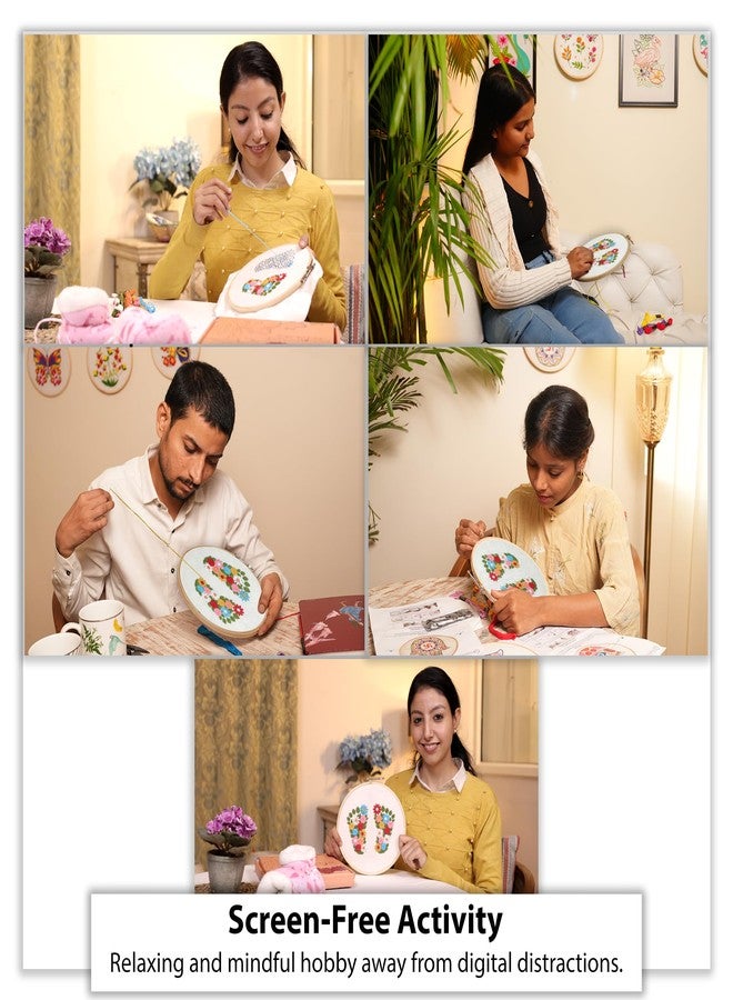 picknMAKE Floral Newborn Footprints DIY Hand Embroidery Kit for Beginners & Adults | 8 Inch Hoop | Handmade Craft Gift for New Moms, Moms-to-Be & Baby Welcome Décor - Image 3